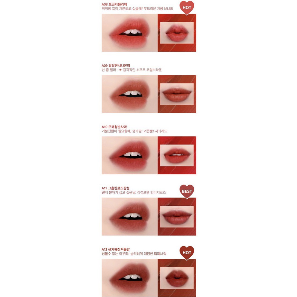 Son Black Rouge 🍁FREESHIP🍁 Son Môi Son Black Rouge Air-Fit Velvet Tint (A01 đến A17) | BigBuy360 - bigbuy360.vn