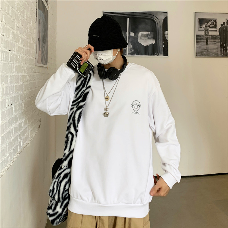 Áo Sweater Tay Dài Dáng Rộng Phong Cách Hàn Quốc Dễ Thương Thời Trang Cho Các Cặp Đôi