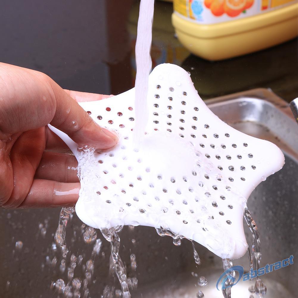 Nắp lọc chặn tóc làm sạch cống thoát nước bồn rửa bằng PVC thiết kế sao biển cho nhà bếp nhà tắm