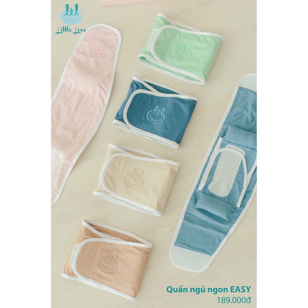 [Mã FMCGMALL -8% đơn 250K] Quấn easy Little Love 100% cotton bảo vệ giấc ngủ của bé