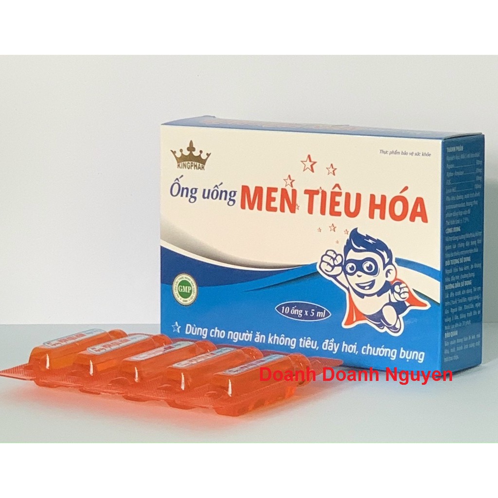 Ống Uống MEN TIÊU HÓA Kingphar  (Hộp 10 ống x 5 ml) - cân bằng vi khuẩn đường ruột, giúp hấp thu và tiêu hóa tốt hơn