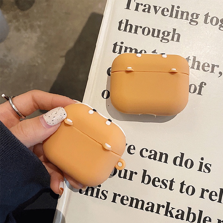 Case Airpods 1/2/3/Pro Chú Chó Corgy Nằm , Ốp Airpods Cute  - Mã TZAP377
