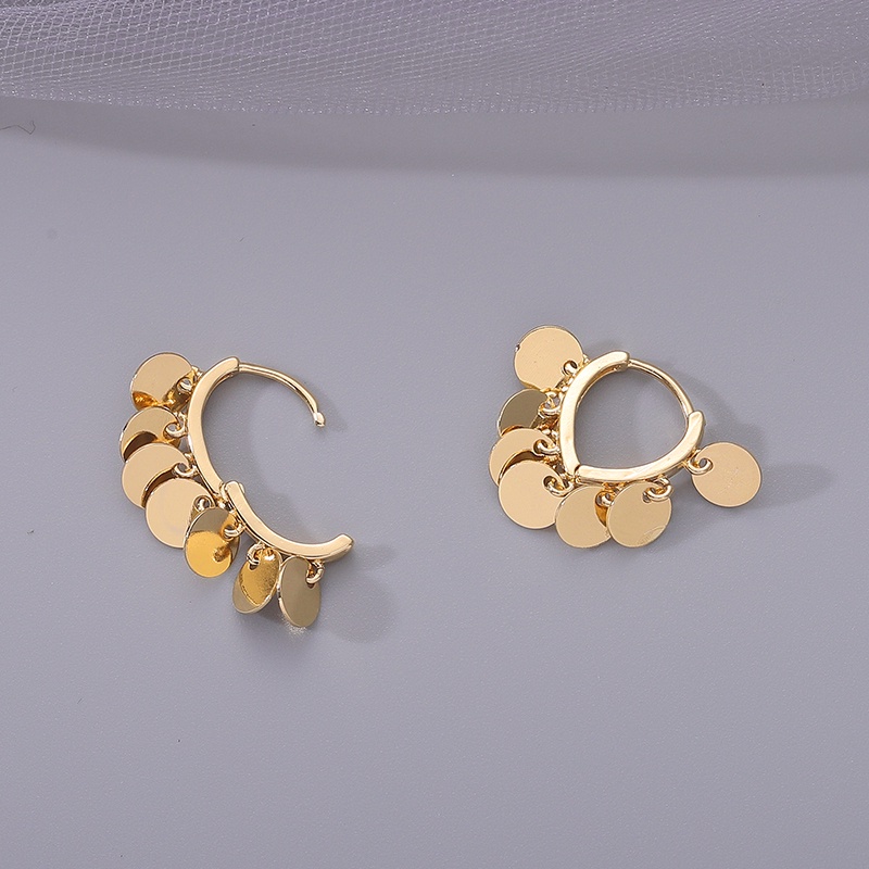 Bông Tai Mạ BạC 925 HìNh DấU TròN ThờI Trang