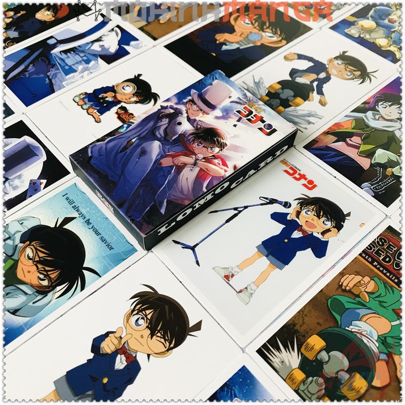 Lomo card hộp 30 thẻ truyện thám tử lừng danh Conan Edogawa poster card Ran Mori Kaito Kid Shinichi