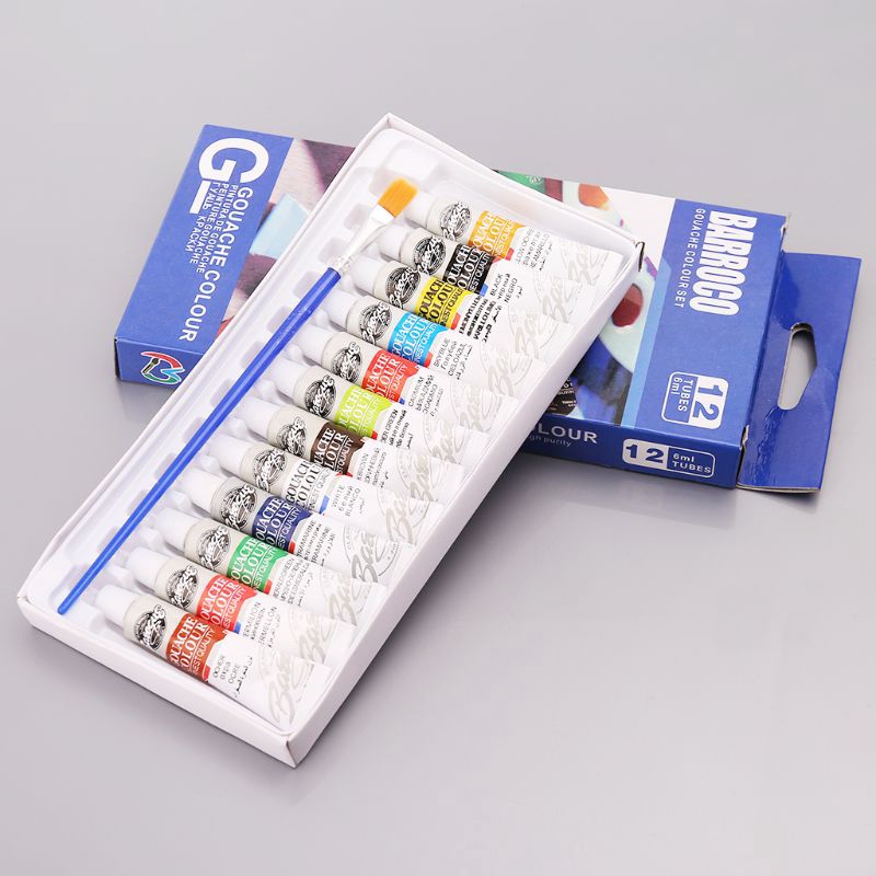 Bộ 12 Tuýp Màu 6ml+cọ Vẽ