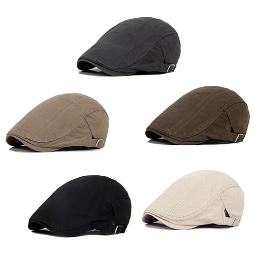 Áo Thun In Hình Thành Phố Cá Tính✲Mũ Beret Vải Nhung Thời Trang Cho Nam