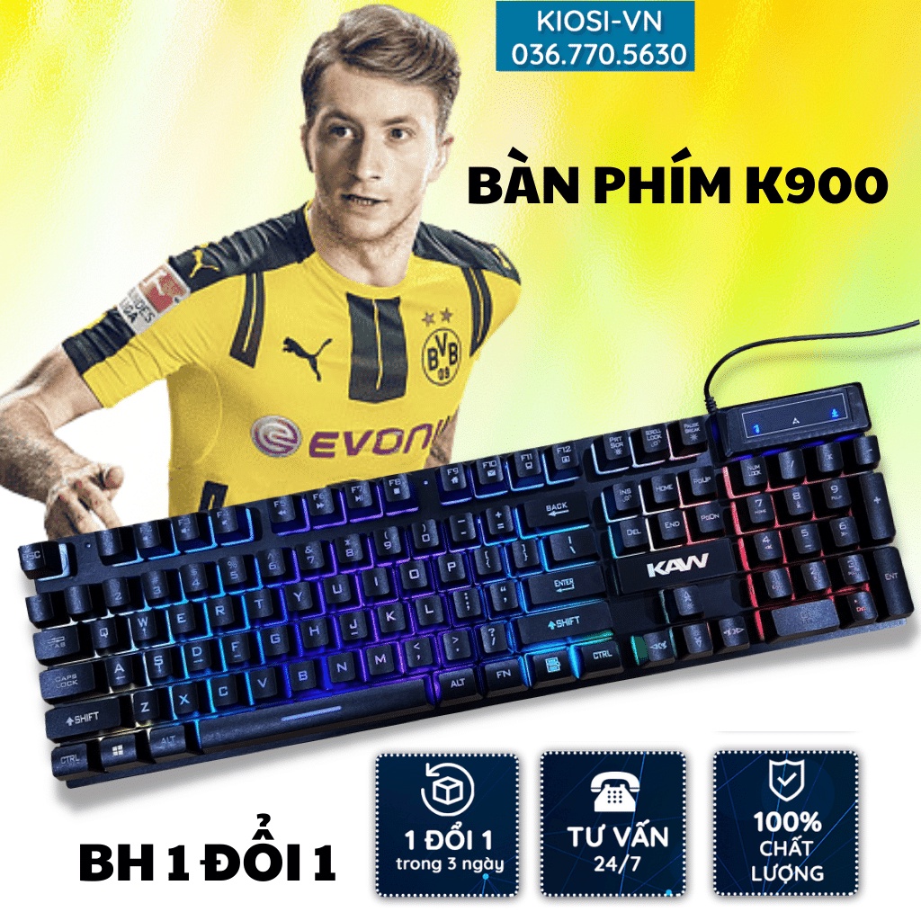 Bàn Phím Giả Cơ K600 Thiết Kế Thời Trang Bàn Phím Nhạy Đèn Led Đẹp 104 Phím Êm 2 Lớp Nhựa ĐỘ BỀN CỰC CAO, CỰC CHẤT