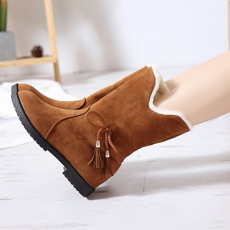 BỐT NỮ LÓT LÔNG - BOOT NỮ ĐỘN ĐẾ 3CM