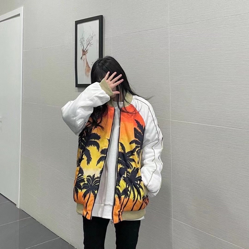 Áo khoác gió bomber mỏng cây dừa nam/nữ🤟🏻