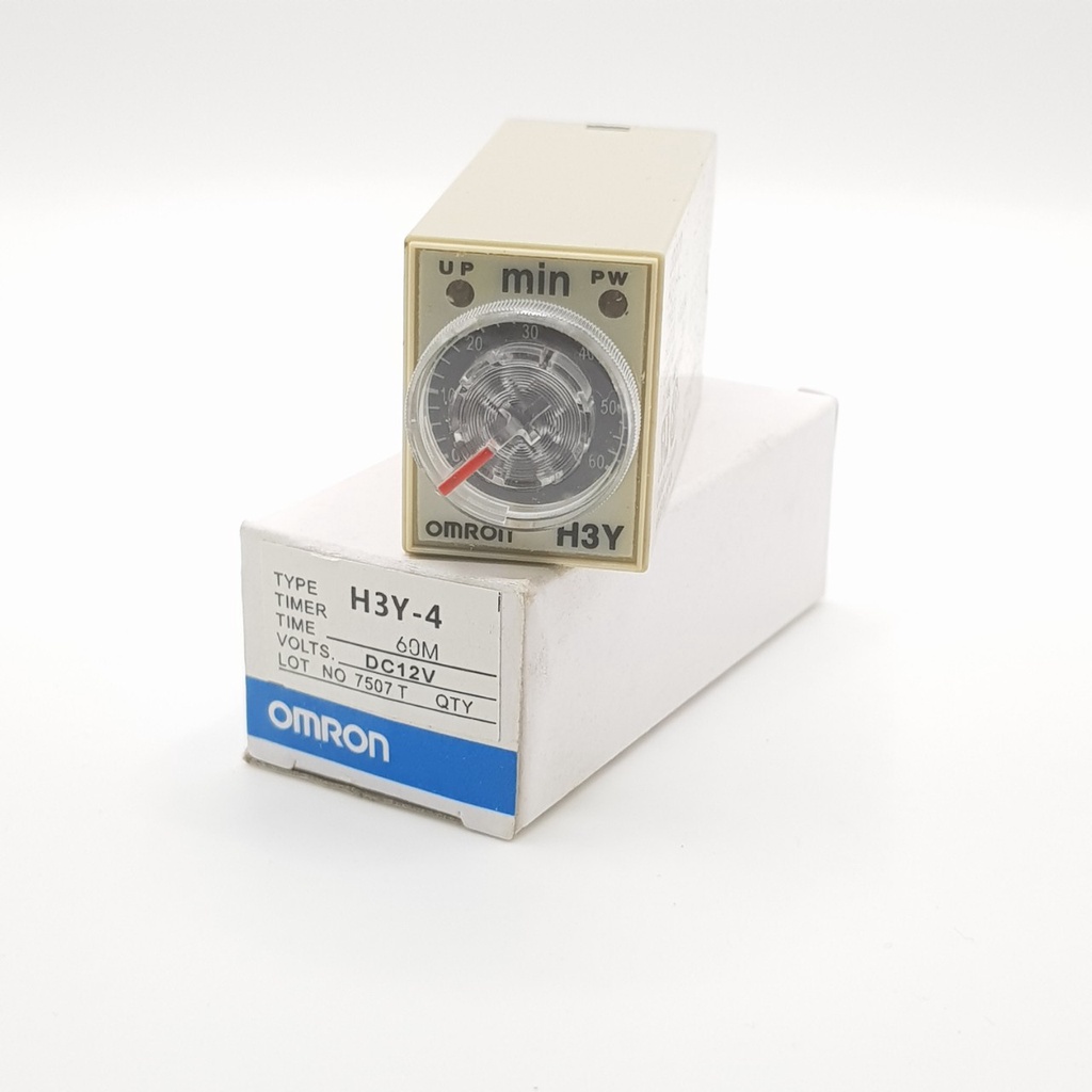 Relay thời Gian H3Y-4, H3Y-4 12V 60M, rơ le thời gian, relay 12v 60 phút, timer hẹn giờ. H3Y-4/H3Y-2