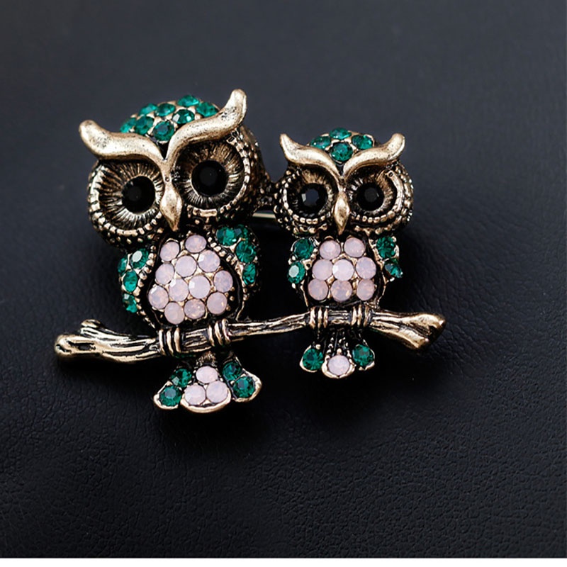 Ghim Cài Áo Hình Cú Mèo Phong Cách retro Hàn Quốc