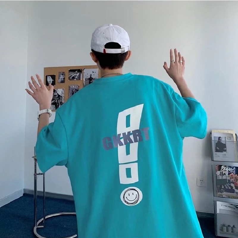 Áo Thun Tay Ngắn Dáng Rộng In Họa Tiết Phong Cách Hip Hop Hồng Kông Thời Trang Mùa Hè Cá Tính Cho Nam