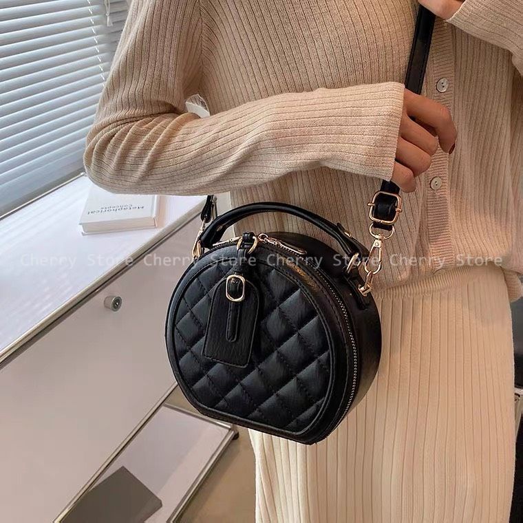 Túi cốp tròn quả trám hàng cao cấp L1 chất da xịn xinh xắn 2 dây Cara Bag CS8812