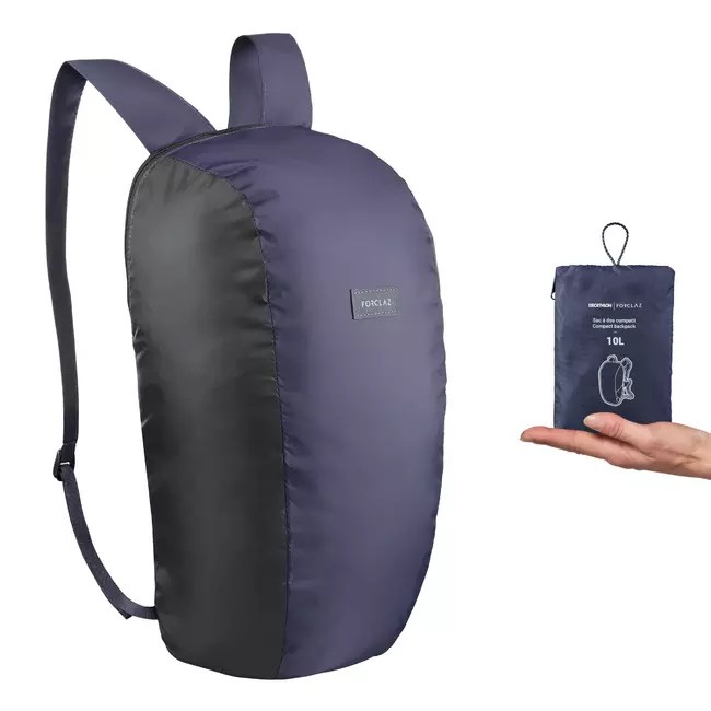 Balo Du lịch 10L gấp gọn Travel 100 - Xanh navy MIRILIK DECA