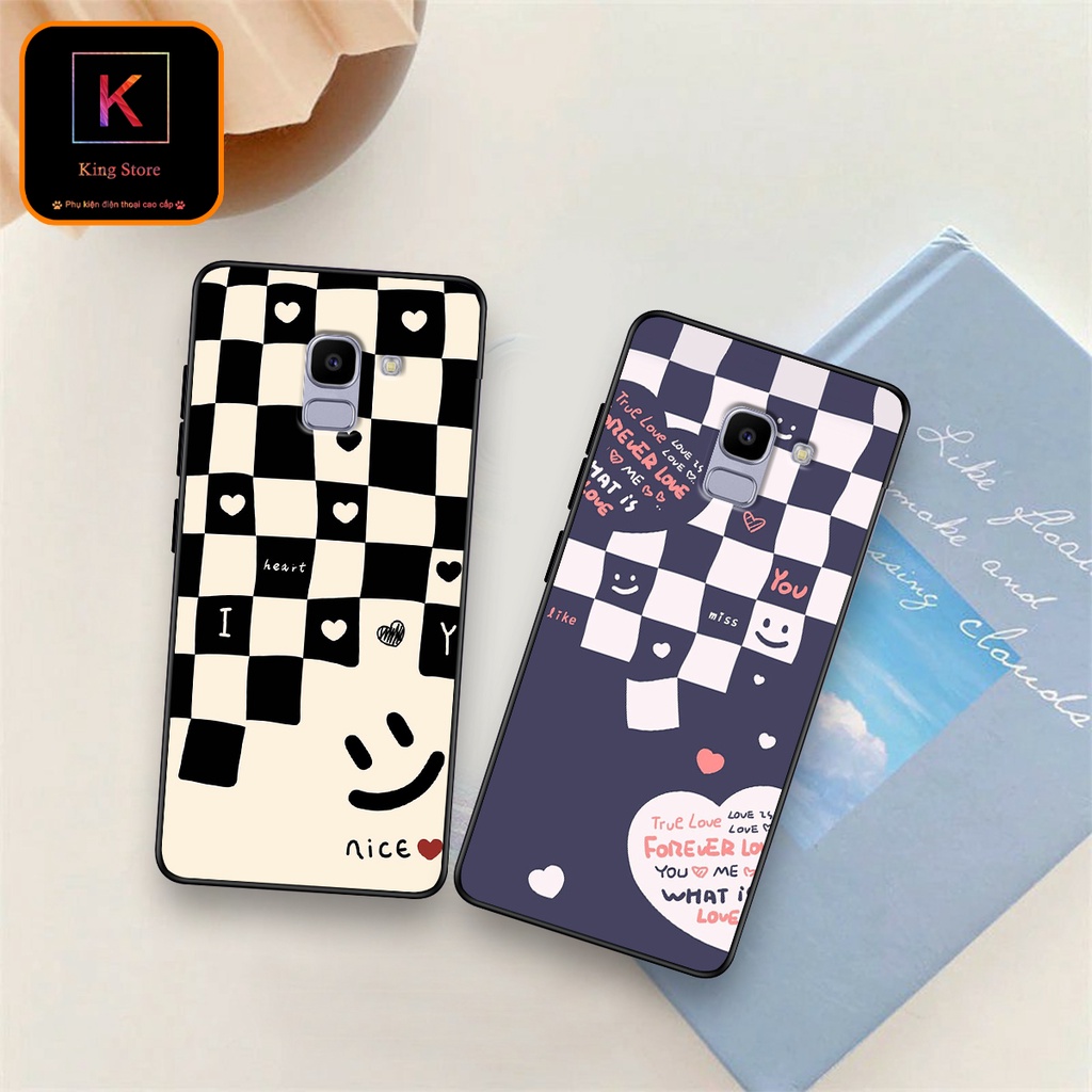 Ốp lưng Samsung J6 2018 - Samsung J6 Plus - Samsung J8 2018 - Ốp in hình họa tiết caro - Chất liệu TPU
