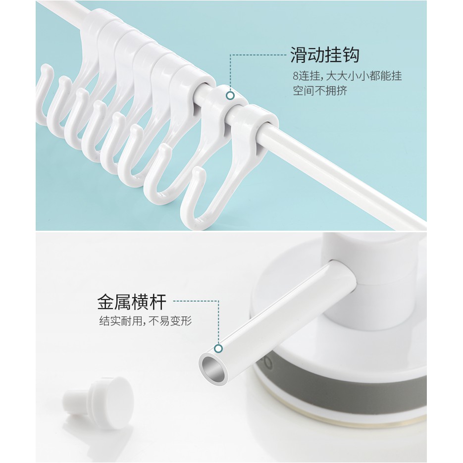 Móc treo đồ nhà tắm có nhiều móc Ecoco E1504