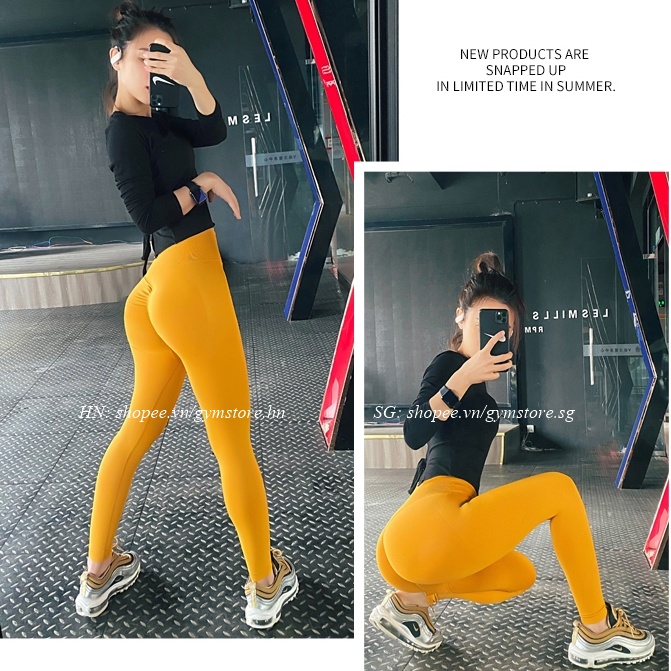 Quần Legging Tập Gym ❤️𝐇𝐀̀𝐍𝐆 𝐗𝐈̣𝐍❤️ Quần chun mông thun dệt cạp gen bụng co giãn 4 chiều thấm hút mồ hôi 𝐆𝐘𝐌𝐒𝐓𝐎𝐑𝐄 019