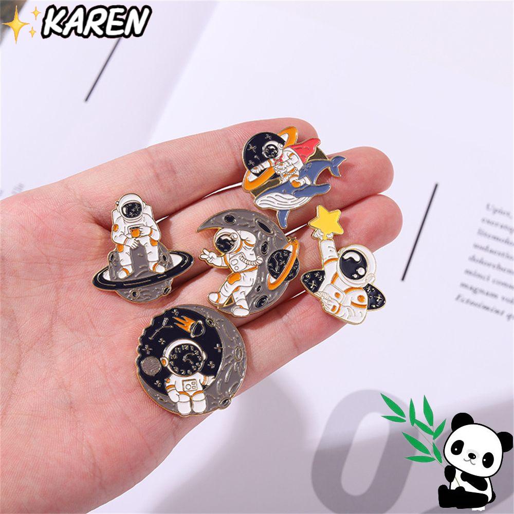 Huy Hiệu Cài Áo Hình Galaxy / Cá Voi / Hành Tinh / Hành Tinh Tráng