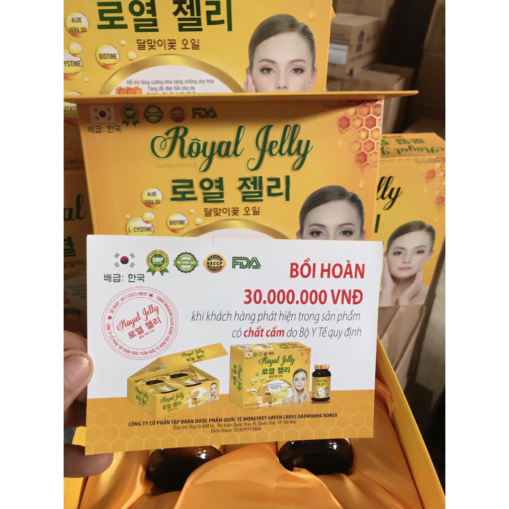 Collagen Royal Felly đẹp da, chống lão hóa, mờ thâm, trắng da,tăng sự đàn hồi cho da ( hộp 60 viên )