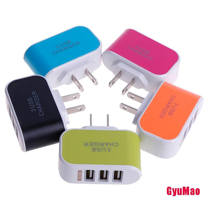 Cốc Sạc Nhanh Cổng USB rx1GUMO 5V 3.1A Phích Cắm US Tiện Dụng