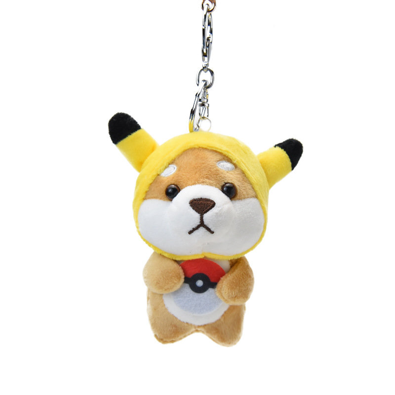 Móc khóa hình cún corgi nhồi bông đáng yêu