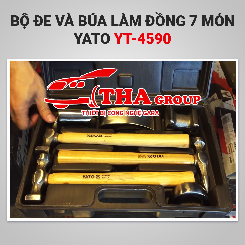 Bộ đe và búa làm đồng 7 món Yato YT-4590