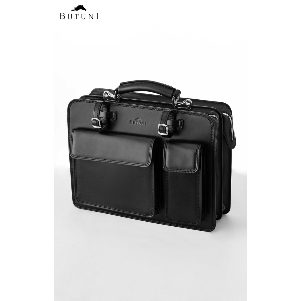 Cặp xách nam da thật cao cấp Butuni Business Messenger Satchel