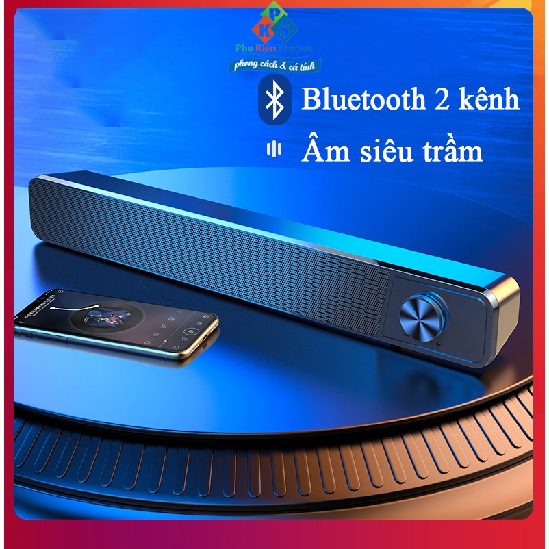 Loa bluetooth máy tính tích hợp dùng cả điện thoại G18, Loa dùng cho cả máy tính vi tính điện thoại cầm tay