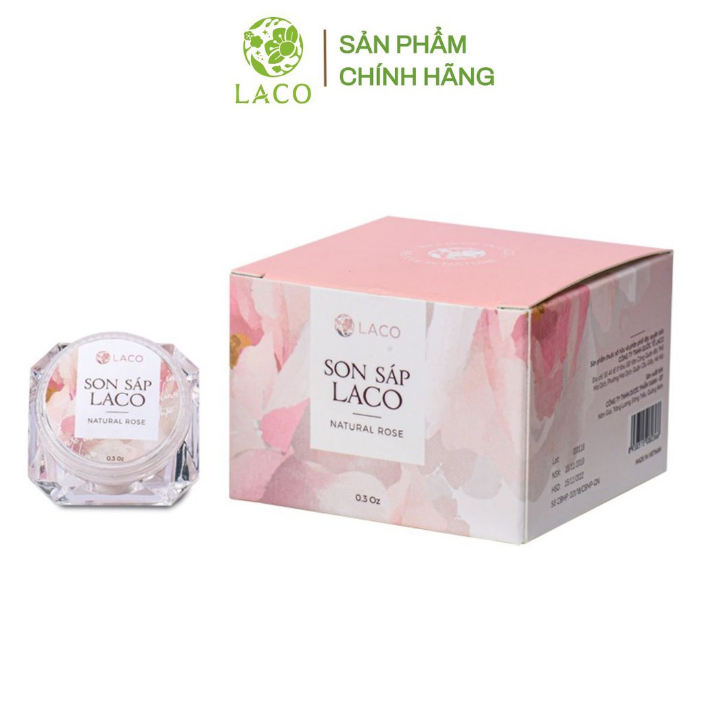 Son sáp LACO 10ml dưỡng môi hồng xinh hết khô nẻ