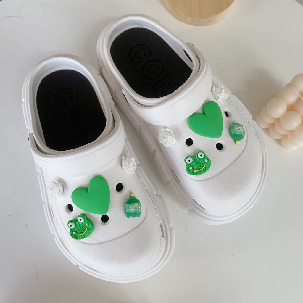 Sticker crocs Shoe Decoration for crocs đế caoSet Phụ Kiện Khóa Giày Trang Trí
