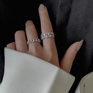 Set 2 Chiếc Nhẫn Đính Đá Dành Cho Nữ