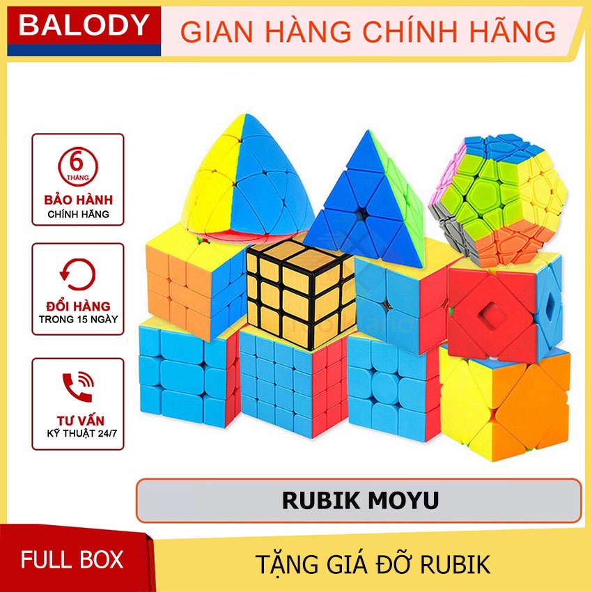 Rubik Moyu Melong 2x2 3x3 4x4 5x5 Megaminx Pyraminx, Biến thể,22 33 44 55, Tam giác- Tặng giá đỡ 10K