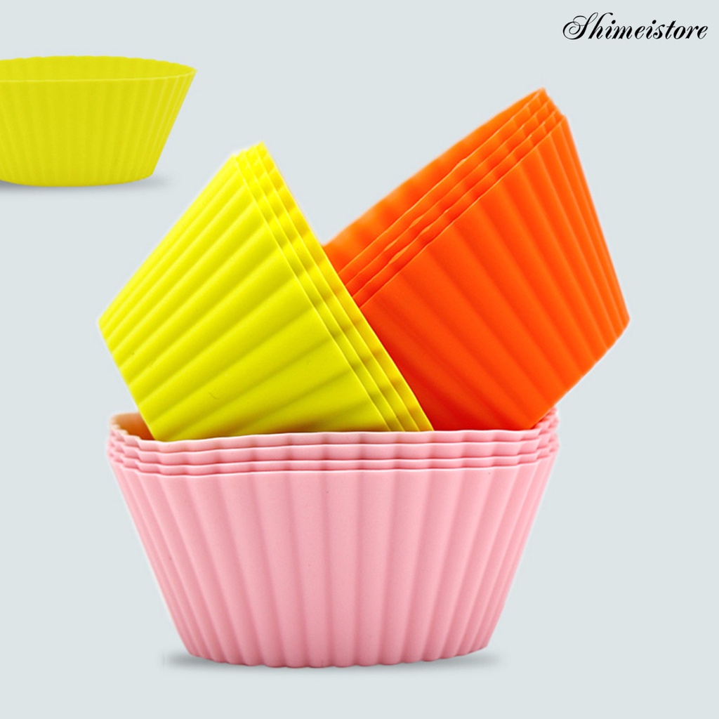 Set 12 Khuôn Làm Bánh Muffin Bằng Silicone Thân Thiện Với Môi Trường Không Mùi Tiện Dụng