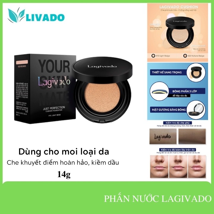 Phấn nước LAGIVADO trang điểm Hàn quốc,che khuyết điểm,kiềm dầu tốt | BigBuy360 - bigbuy360.vn