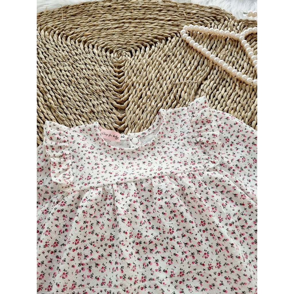 Bộ hoa nhí tay cánh tiên dễ thương cho bé❤️FREESHIP❤️Đồ bộ bé gái từ 3kg-18kg chất thô cara
