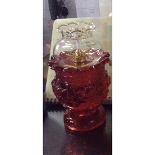 Đèn thắp dầu lưu ly hoa sen 039