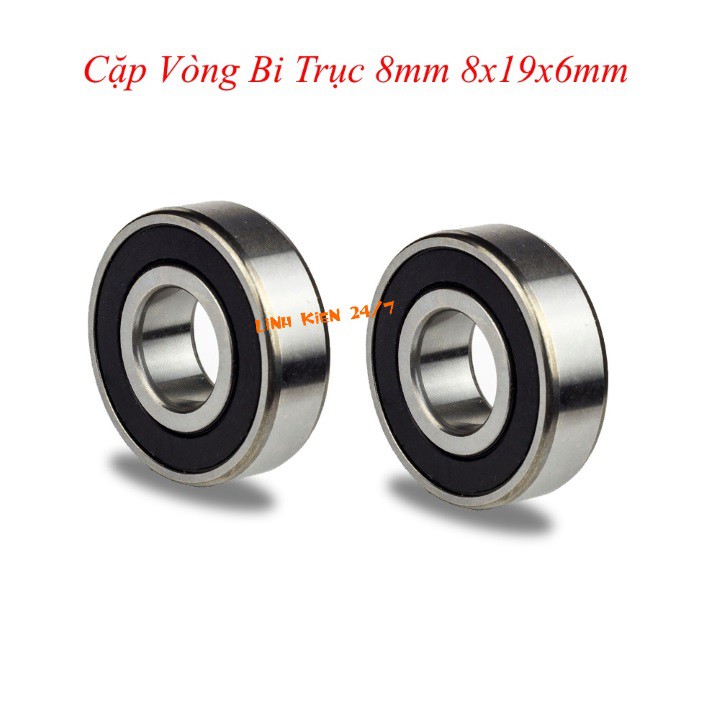 Bộ 2 Vòng Bi Đen Trục 8mm 698RD 8x19x6mm