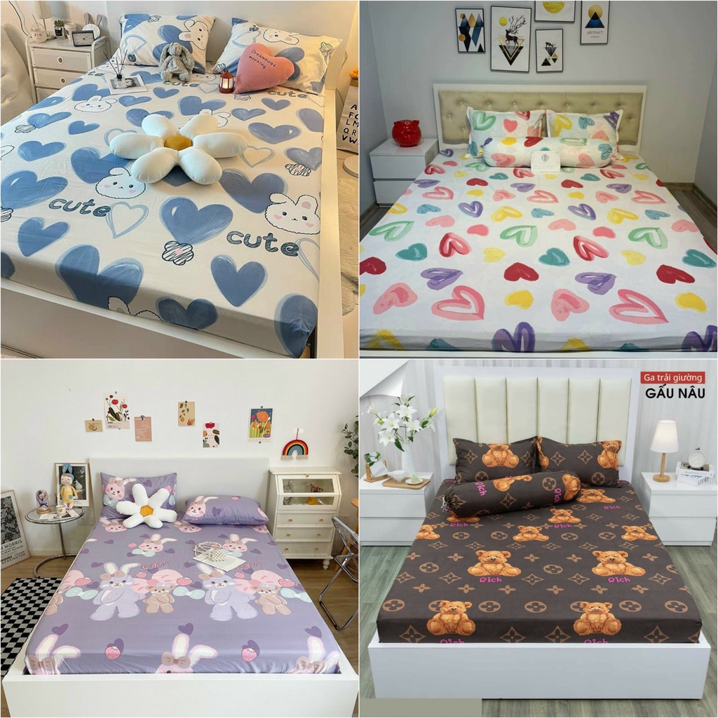 ga trải giường cotton poly 1m6,1m8 giá siêu rẻ