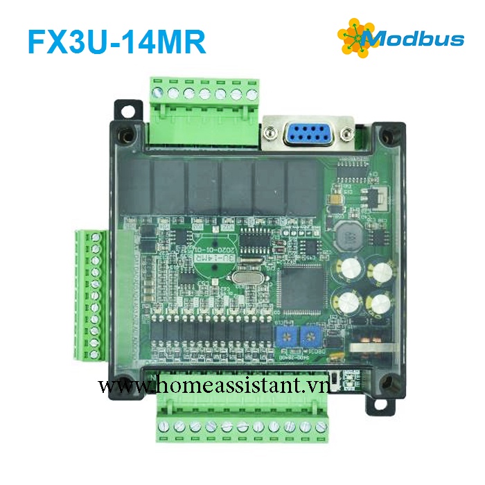 Bộ Điều Khiển Lập Trình Tủ Điện PLC Mitsubishi FX3U-14MR -6AD2DA (Modbus RS485)