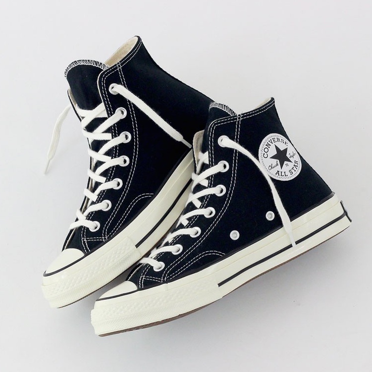 Giày 𝗖𝗼𝗻𝘃𝗲𝗿𝘀𝗲 𝟭𝟵𝟳𝟬𝘀 Cổ Cao Màu Đen Nam Nữ 💥 Giày Thể Thao Sneaker Nam Nữ CV 1970s Đen Cao Cấp Full Box