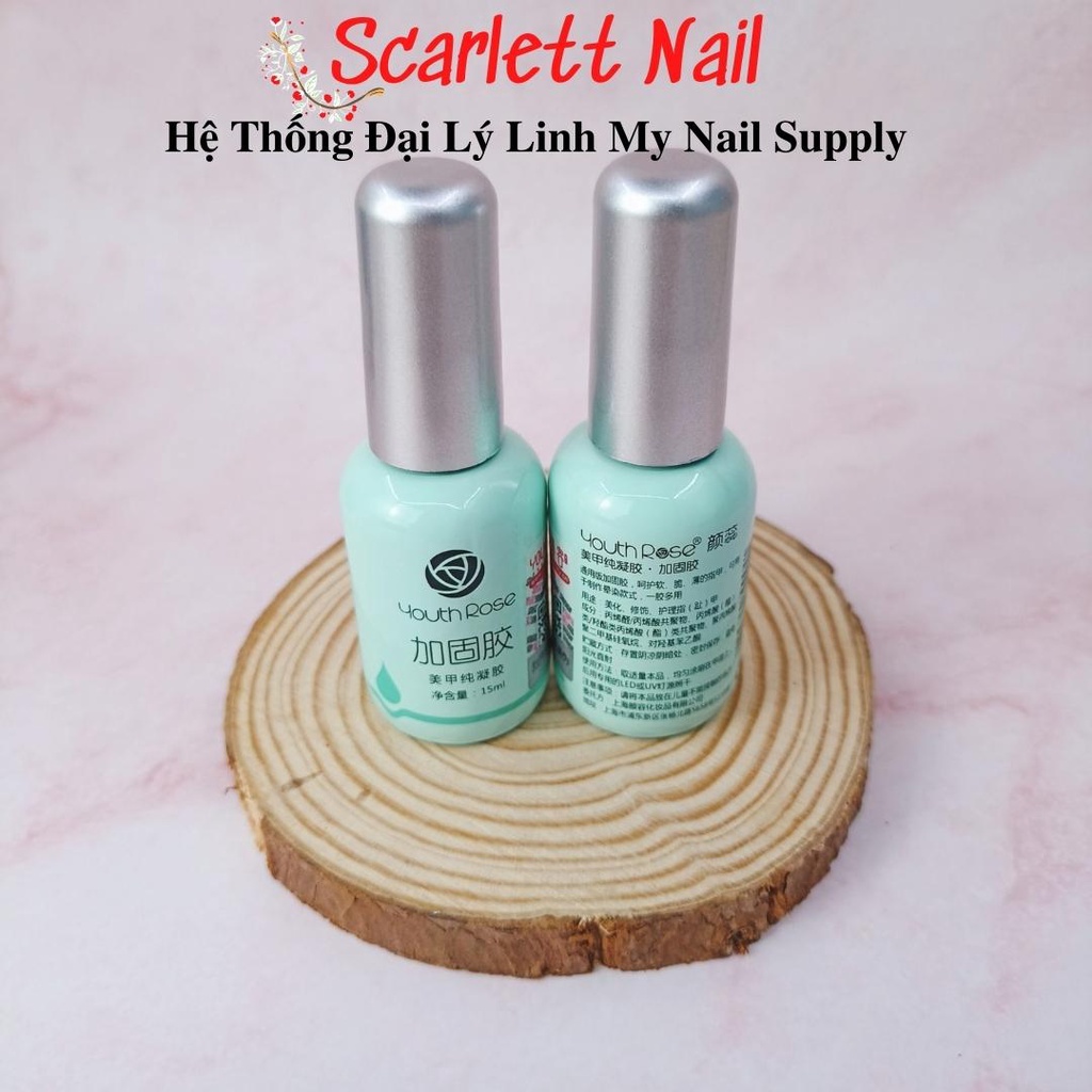 Sơn Top Base Hoa Hồng Cứng Móng Youth Rose - chuyên dụng cho dân làm móng