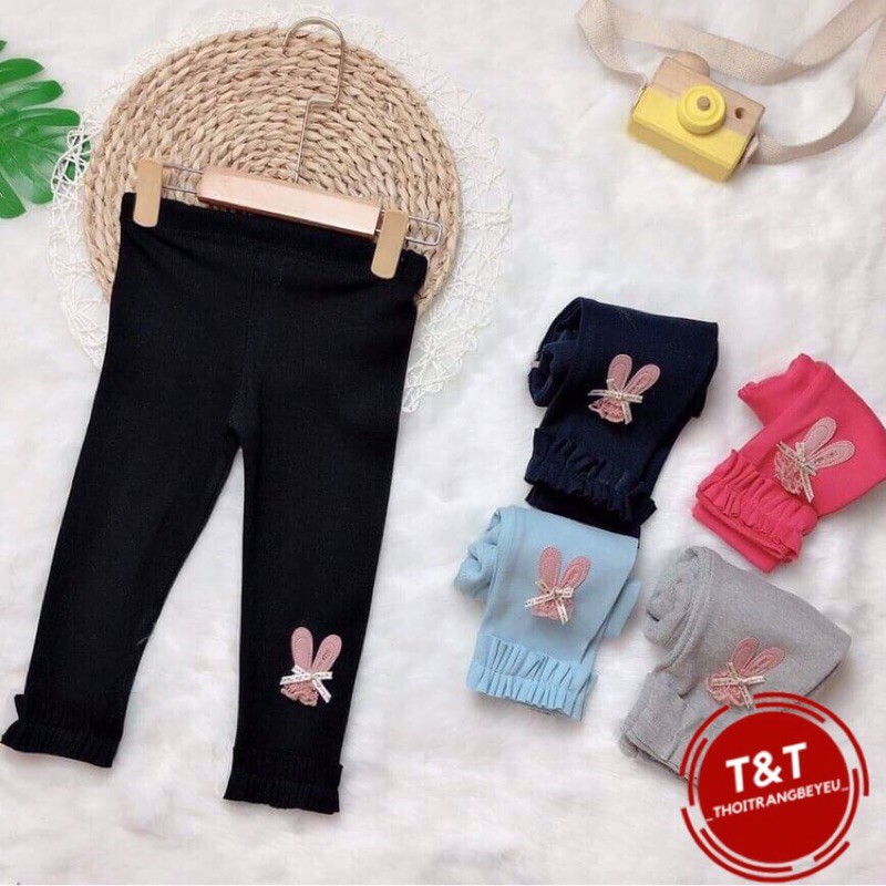 SIÊU GIẢM GIÁ Quần legging đính họa tiết tai thỏ đáng yêu  mã BG336