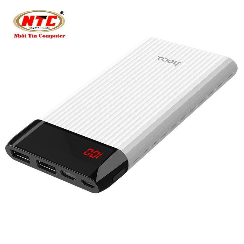 SỐ LƯỢNG CÓ HẠN] Pin sạc dự phòng Hoco J28 Shock power 10000mAh 2 cổng input (Trắng) - HÀNG CHÍNH HÃNG