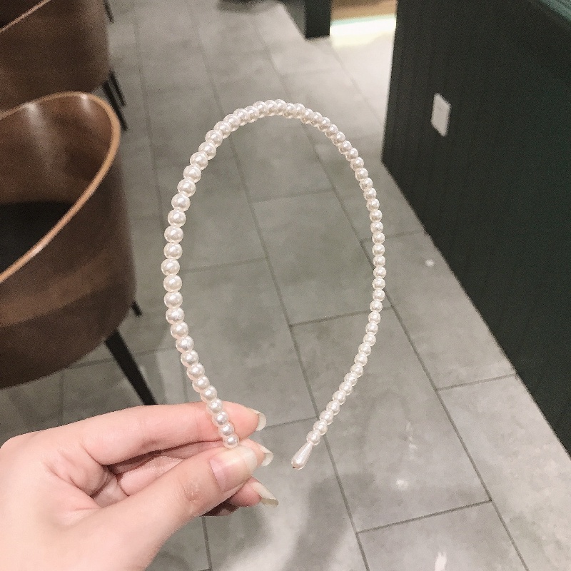 Băng Đô Cài Tóc Đính Ngọc Trai Phong Cách Pháp Thời Trang Mới 2021 Cho Nữ