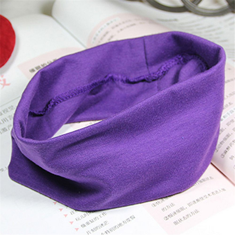 1 Piece Fashion Lady Cotton Absorb Sweat Yoga Elastic Headband Women Candy Color Sports Hairband
