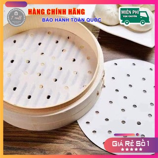 Giấy nến đục lỗ 400 tờ/ thếp - Giấy nến lót xửng hâp, lót nồi chiên không dầu các size