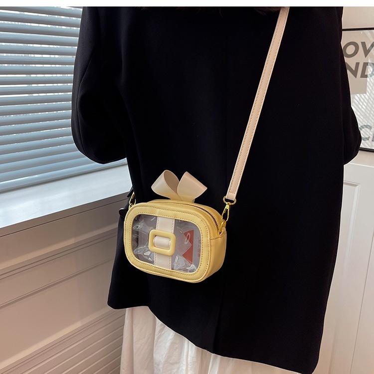 Túi Đeo Chéo Hình Vuông Nhỏ Màu Trong Suốt Dễ Phối Đồ Thời Trang Cho Nữ