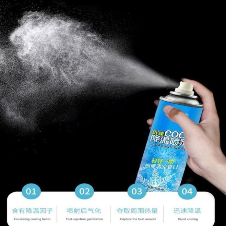 Bình Xịt Làm Lạnh Tức Thì tramieshop68, Chai Xịt Làm Mát Nội Thất Ô Tô, Làm Mát Cơ Thể, Giảm Đau Do Chấn.Thương