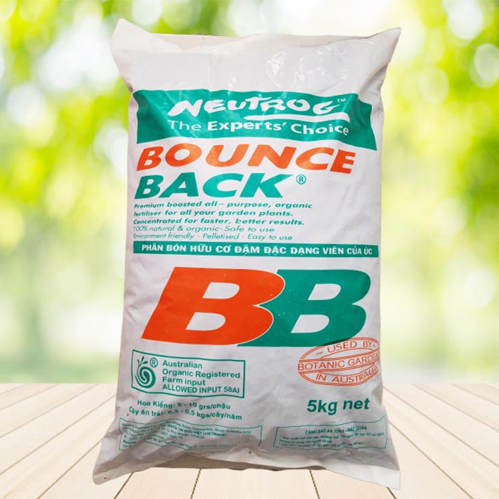 Túi 5kg Phân bón hữu cơ đậm đặc dạng viên Bounce Back nhập khẩu Úc