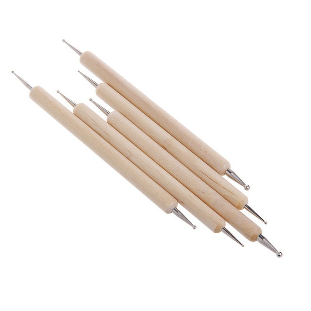 Set 5 bút hai đầu dùng để vẽ họa tiết chấm bi trang trí móng nghệ thuật